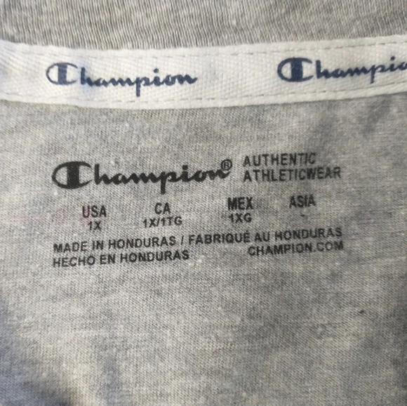 1X NWT CHAMPION Grey Logo Crop Top - Picture 2 of 16